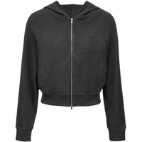 VERO MODA 含棉连帽拉链卫衣套装 花岗石灰色 XS