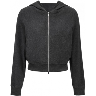 VERO MODA 含棉连帽拉链卫衣套装 花岗石灰色 XS