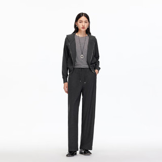 VERO MODA 含棉连帽拉链卫衣套装 花岗石灰色 XS