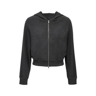 VERO MODA 含棉连帽拉链卫衣套装 花岗石灰色 XS