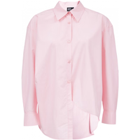 VERO MODA 纯棉不规则纽扣褶皱衬衫 镶珍粉色 XS