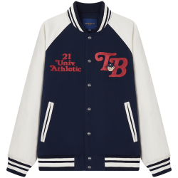TEENIE WEENIE 字母撞色立领棉服 藏青色 M 男士外套