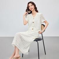 爱依服 唯品专属夏季优雅气质蕾丝上下套裙