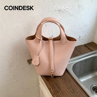 Coindesk 头层牛皮真皮轻奢女包