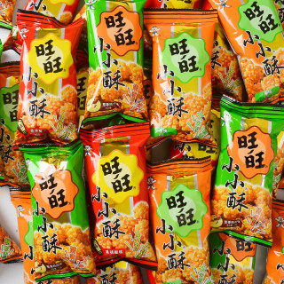 旺旺 小小酥18g*20包网红休闲食品鸡米花膨化儿童零食怀旧小吃 原味+葱香鸡肉