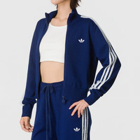 adidas 滔搏丨adidas阿迪达斯三叶草女子美式复古风三条纹运动外套KW2588