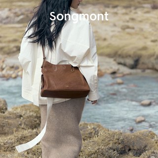 Songmont 山下有松 循迹hobo包 植鞣牛皮 单肩斜挎包