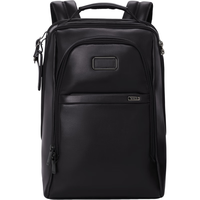 TUMI 途明 Alpha4系列 男士皮质双肩包 黑色