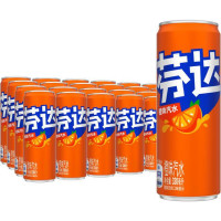淘金币可用、今日必买、88VIP：芬达 可口可乐 含汽饮料橙味汽水330ml*24罐