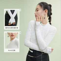 SKYHAND打底衫女内搭半高领2026新款今年流行爆款运动T恤长袖上衣