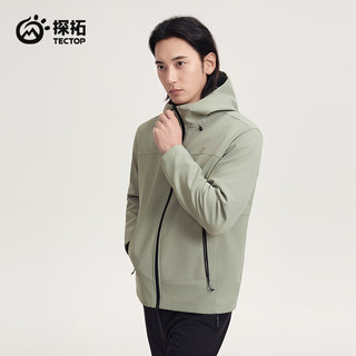 探拓 防风防泼水保暖 男款软壳衣