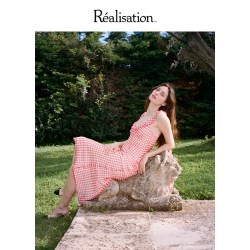 Réalisation RealisationPar 连衣裙小清新格纹真丝长裙 The Heidi