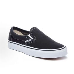 VANS 经典黑白休闲滑板鞋一脚蹬低帮帆布鞋男女同款VN000EYEBLK