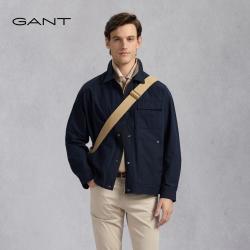 GANT 春秋季男士美式休闲外套复古翻领通勤行政风夹克衫