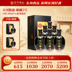 宋河粮液 秘藏5号 50度 浓香型白酒 480ml