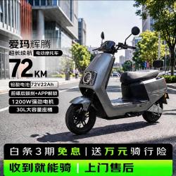 爱玛 辉腾新 电动摩托车 72V22AH