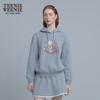 TEENIE WEENIE 五折 Teenie Weenie小熊卡通连帽卫衣女2025冬季新款女卫衣 深灰色 S