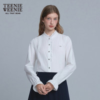TEENIE WEENIE 小熊简约衬衫女2025冬季新款女衬衣 白色 M