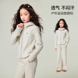 媛媛公主 女童户外运动外套 上衣长裤两件套中大童休闲套装  三色可选