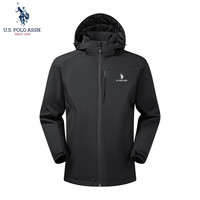 U.S. POLO ASSN. 冲锋衣男三合一外套 幻影黑    S