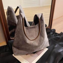 百易特 秋冬季单肩腋下包包女大容量收纳布袋慵懒风百搭通勤休闲托旅行包