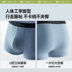 蕉下 男士内裤男生款全网眼透气纯棉质运动内裤裤头四角抗菌 50S精梳棉