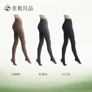 素肌良品 女士打底裤袜女光腿神器连裤袜自然肤空调袜袜子秋冬 浅咖啡  1条 均码