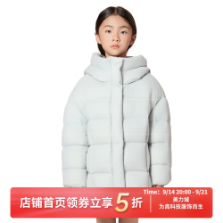 美力城 90鹅绒儿童羽绒服男女童同款轻暖加厚泡芙服亲子款暖天鹅182 银色 S （120）