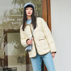 坦博尔 小个子翻领韩版轻薄羽绒服