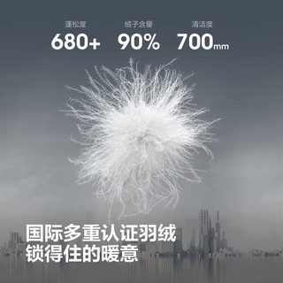 波司登 90绒脱卸帽 墨石蓝 M 男士羽绒服