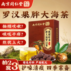 南京同仁堂 胖大海罗汉果枇杷叶茶润喉止嗓咳养肺男性滋补养生茶包150克