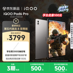 iQOO Pad6 Pro 骁龙8至尊版 灰晶 8GB+256GB Wi-Fi 平板电脑