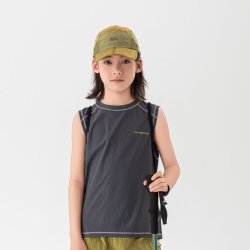 男童7A抗菌外穿运动训练背心夏速干上衣无袖T恤 幻影灰背心 160 cm
