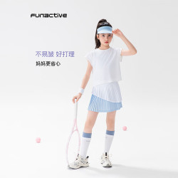女童不规则短袖T恤上衣夏季运动儿童透气网眼速干衣套装 极影白短袖 170 cm