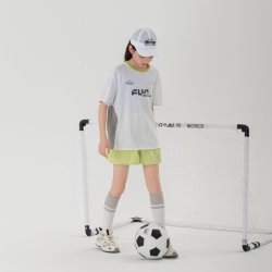 女童运动短裤儿童速干透气宽松休闲网球裤 柠黄绿短裤+极影白短袖 170 cm