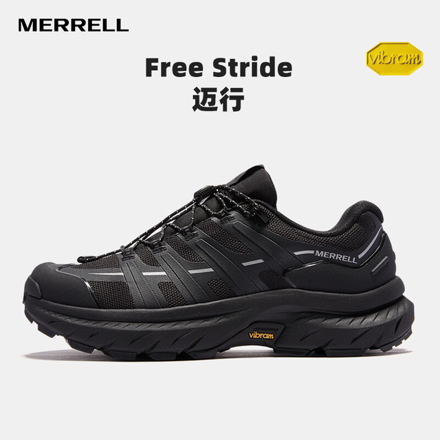 今日必买：MERRELL 运动户外徒步鞋FREE STRIDE男女款减震防滑登山户外通勤鞋 MT6325102-01黑色男女同款 36