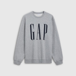 Gap 男女装2026秋新品logo印花抓绒圆领宽松卫衣上衣1SS623909 灰色 L (175/96A)亚洲尺码