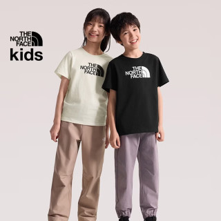 北面 儿童短袖T恤男女童印花运动户外透气|8CZ8 JK3/宇宙黑160(XL)