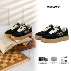 WE FLOWER 经典复古小花德训鞋