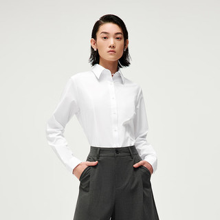 HLA海澜之家 修身微弹 漂白 37 女士长袖衬衫