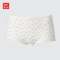 优衣库 棉质短裤/普通腰/平角女装内裤487074 01 乳白色(此商品不支持七天无理由退换货) S