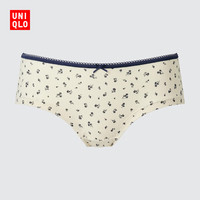 优衣库 棉质短裤/低腰/三角女装内裤487064 01 乳白色(此商品不支持七天无理由退换货) S