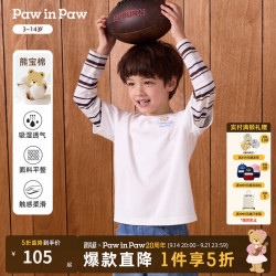 Paw in Paw PawinPaw卡通小熊童装26年秋季新款男童儿童假两件T恤 Ivory象牙色/39 110