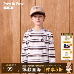 Paw in Paw PawinPaw卡通小熊童装26年秋新款男童儿童圆领长袖T恤 Blue蓝色/50 130