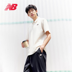 new balance 26年男款秋季潮流运动休闲翻领短袖T恤MT61B9OR 月光白 L