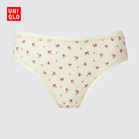优衣库 棉质短裤/普通腰/三角女装内裤487048 01 乳白色(此商品不支持七天无理由退换货) S