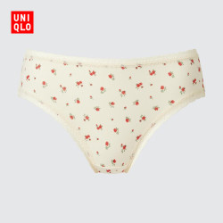 优衣库 棉质短裤/普通腰/三角女装内裤487048 01 乳白色(此商品不支持七天无理由退换货) S