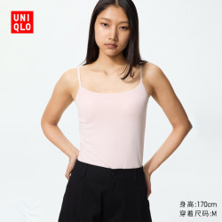 优衣库 AIRism Bra吊带衫女装/空气衣加杯背心带胸垫482184 11粉红色 XS