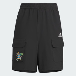 adidas 儿童速干梭织宽松运动休闲短裤JJ4140 黑色   128