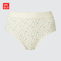 优衣库 棉质短裤/高腰三角女装内裤487032 01 乳白色(此商品不支持七天无理由退换货) S